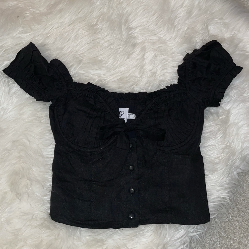 Princess Poly Black Elouise Crop Top